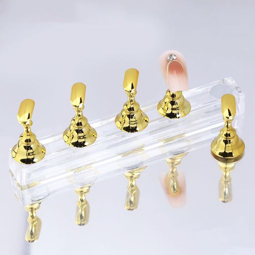 LISMYAKEYネイルチップスタンドネイルスタンドチップスタンド磁石5本入りアクリル製ネイル台座ネイルア..