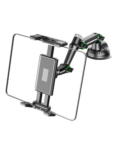 LILIWER車タブレットホルダーipad運転席モニタースタンド3セグメント可動式粘着ジェル強力吸盤360度回転タブレットスタンド運転席車ipadスタンド車反落ちる拡張可能な約20cm全機種対応