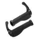 BULLSPANN1セット自転車グリップ滑り止め人間工学設計自転車グリップ牛の角自転車ハンドルバーグリップEバイクトレッキングバイクMTB用ブラック