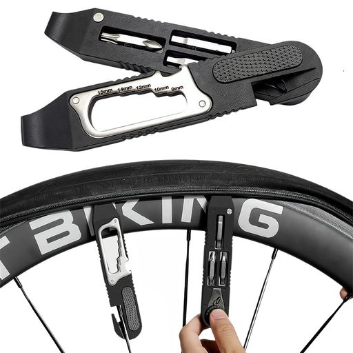 yowodana自転車マルチツール携帯マルチツール自転車工具セットパンク修理キット14in1多機能開閉が簡単..