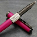 XEZOSPEEDMASTERファインローラーボールペン。マットセリーズフクシア、ホワイトマザーオブパール。ガンメタルメッキ。軽量真鍮ボディ。各ユニーク