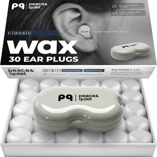 PQ Silicone Ear Plugs for Sleeping - 30 Silicone Earplugs for Sleeping and Swimming - Noise Cancelling and Ear Protection with