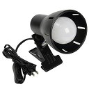 DOTOYクリップライトLEDE26LED電球付き60W形相当800LM9W昼光色広配光中間スイッチ付き350°回転読書仕事屋内用ライトブラック