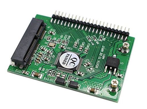 mSATAMiniPCI-ESSD右向き矢印2.5インチIDE(5V)44pin変換アダプター