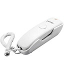 ORNINTRIMLINEコード付き電話機、シンプル、ハンディ、オフィス/ビジネス/家庭用電話機、ワンタッチダイヤル機能、リダイヤル機能、ダイヤル回線/プッシュ回線(10PPSのみ)、壁掛け式(ホワイ…
