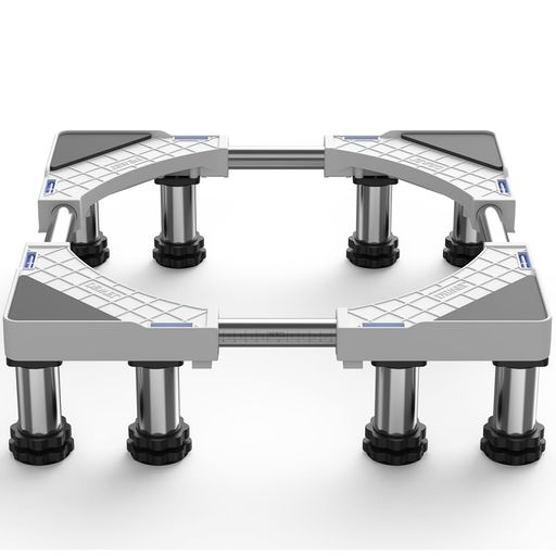 洗濯機台DEWEL冷蔵庫置き台8足円形鋼管4本式昇降可能奥行/幅:43~66cm高度調節13~14.5cm耐荷重:500kgジ..