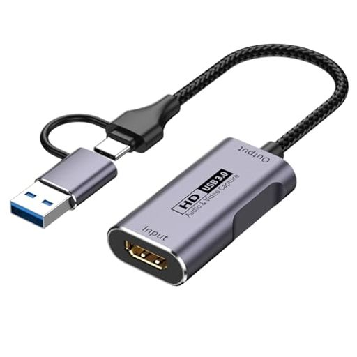 乐天商城 - DigiZaru HDMI ビデオキャプチャ USB3.0 4K入力 1080P@60Hz YUY2出力 USB Type A&Type C 2in1 PCゲーム/Switch/PS5,4/Xbox/カメラ/TVの映像を録画・ライブ配信用