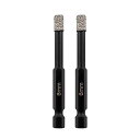 SHDIATOOL真空ブレーズダイヤモンド乾燥掘削ビット2ピース径6MMストーン用石積みコンクリートタイル6MM