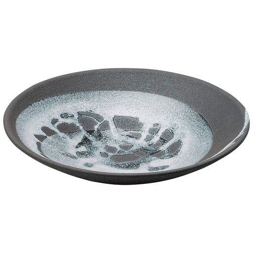 丸伊製陶信楽焼へちもん水盤みぞれ流しMR-1-2621