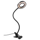 SEMLOSクリップライト24LED電気スタンド3階段調色10階段調光5WLEDライト360°回転読書灯読書ランプ目に優しい記憶機能仕事勉強卓上勉強機本棚ベッドサイド寝室書斎オフィスイーゼル(直径8.8CM)