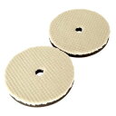 2枚入りポリッシャー用人工ウールパッドバフ研磨研磨パッド平面細目180MM