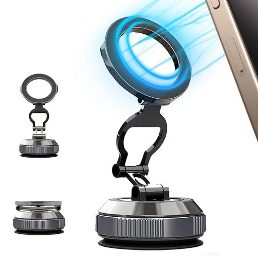 乐天商城 - アップグレード版360°真空磁気カーフォンホルダー、強力吸盤式スマホマウント[108+LBS超強磁力&3200gf磁気]、折りたたみ式スマホホルダー 高級合金素材 1秒で着脱 片手操作 (Phone17/16/15/14/13/1…