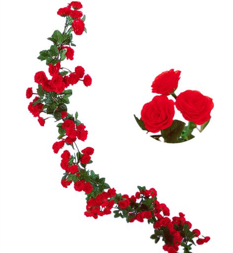 Other Succulents - desikakyバラガーランド2本入138輪花薔薇手作り花輪ローズ花園装飾吊り下げシルクフラワーインテリア結婚式の小物パーティー飾りプロポーズキッチンオフィスバレンタインデー婚礼の儀式…