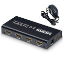 ELEVIEWHDMI分配器スプリッター1入力4出力4K/60HZHDMI2.0/HDCP2.2対応18GBPS4ポート同じ映像を4画面同時出力PS4/PS5/FIRETVに対応AC電源アダプター付きEHD-820N