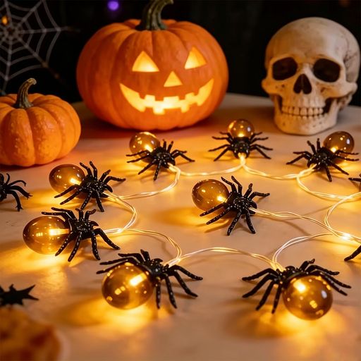 【セット内容】ハロウィンストリングライトが一つ入れ、電池が付属していません。 【高品質】プラスチック製で防水可能、耐久性良好。電池式で、取り付けが簡単です。点滅、連続光二つの調節方法がありました。 【サイズ】長さ:3m。20球。カボチャと幽霊と蜘蛛の巣と猫の造型を組み合わせて、とてもおしゃれです。 【適用シーン】ハロウィンの飾り、部屋、店舗の装飾やガーランドライトなどにもご利用いただけます。ハロウィン の日の雰囲気を盛り上がるになります。 【製品保証】弊社は商品に万全を期していますが、万が一品質に問題が発生した場合、お気軽にご連絡ください。