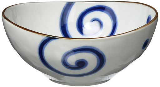 美濃焼ボウル鉢皿約16x15cm電子レンジ食洗機対応うず楕円133-61401