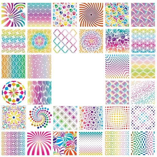 EUSTACE32枚セット15x15cm曼荼羅ステンシルシートマンダラ花柄テンプレートステンシルプレート製図ステンシル種類が多い描画ステンシルプレートメッセージDIYスクラップ絵画塗装絵描き道…