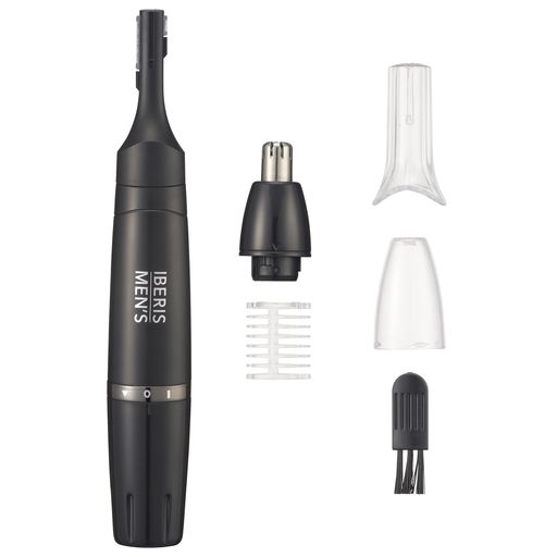 For Eyebrows - オーム(OHM)電機IBERISメンズトリマーセットフェイスシェーバー鼻毛カッターノーズトリマー眉毛カット顔ボディMEN’Sメンズトリマーセット電池式男性用電気カミソリ電気シェーバーHB-FPM1225