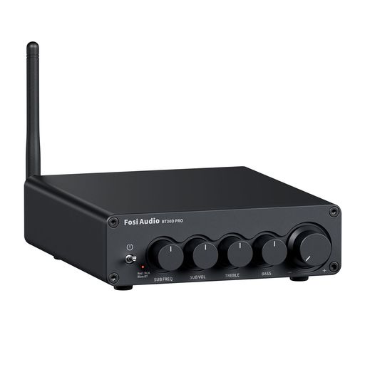 Fosi Audio BT30D PRO Hi-Fi Bluetooth 5.0 パワーアンプ TPA3255 2.1チャンネル ミニクラスD 統合アンプ プリメインアンプ 165Wx2+350W ステレオオーディオアンプ