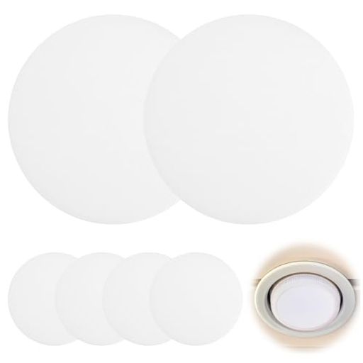 Rakuten - PAVIKEアンチグレアランプシェード減光シールled6PCSLED減光シールled減光シール遮光テープ遮光シート円形ホワイト照明色補正シール遮光眩しくない円形天井ランプスポットライト