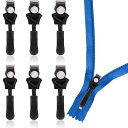 ファスナー修理3サイズ6個入りジッパーヘッドファスナー交換用ファスナージッパー引き手チャック取っ手万能ファスナー修理キットファスナー引っ張り耐久性多機能簡単に取...