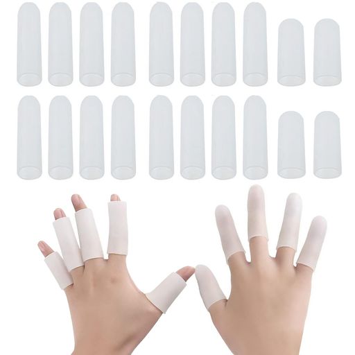 CLCYRICHERぴったり手指保護キャップ20個組(大4個・小16個)シリコン手指キャップ伸縮指キャップ手指爪保護キャップ男女兼用左右兼用カットOK洗える繰り返し使える白ホワイト水仕事あかぎ… CLCYRICHERぴったり手指保護キャップ20個組(大4個・小16個)シリコン手指キャップ伸縮指キャップ手指爪保護キャップ男女兼用左右兼用カットOK洗える繰り返し使える白ホワイト水仕事あかぎ…