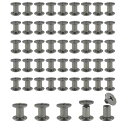MABAHONシカゴスクリュー50組セットM5*8MMコンチョネジ式レザークラフト金具シカゴネジDIYハンドメイドリベット帳ビスアルバムメニュー金具パーツ革製品...