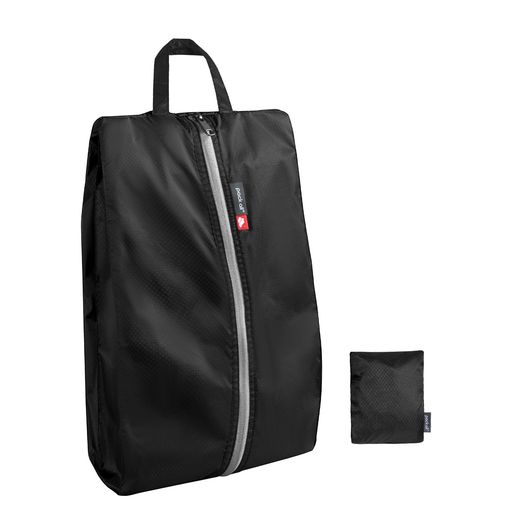 packall折りたたみ式シューズケース二重ポケット構造ファスナー付きの防水トラベルシューズバッグ軽量撥水加工のナイロン素材お手入れが簡単上履き入れ靴入れ衣類収納収納バッグ旅行…