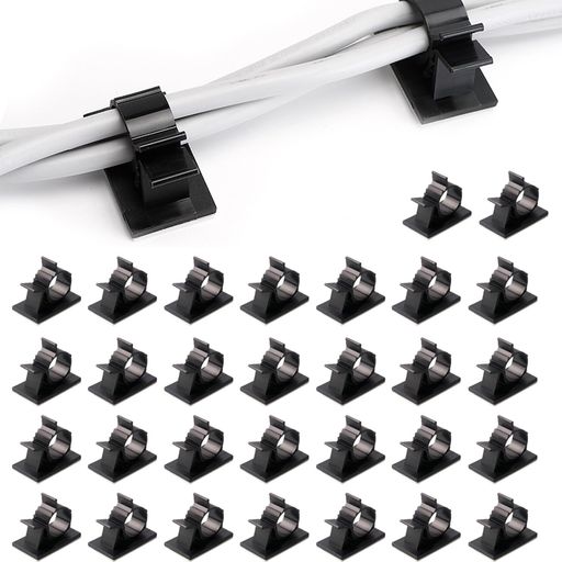 Doyimeコードクリップケーブルクリップ【30個セット】ケーブルホルダーコードフックケーブル収納ケーブ..