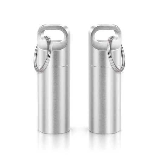 NaTuoピルケース薬ケースメモリアルキーホルダーピル防水型高い密封性と耐久性錆び無いコンパクト軽量..