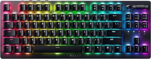 レイザーDeathStalkerV2ProTenkeylessLinearOpticalSwitchテンキーレスゲーミングキーボード薄型オプティカルスイッチワイヤレス2.4GHzBluetooth有線Type-C