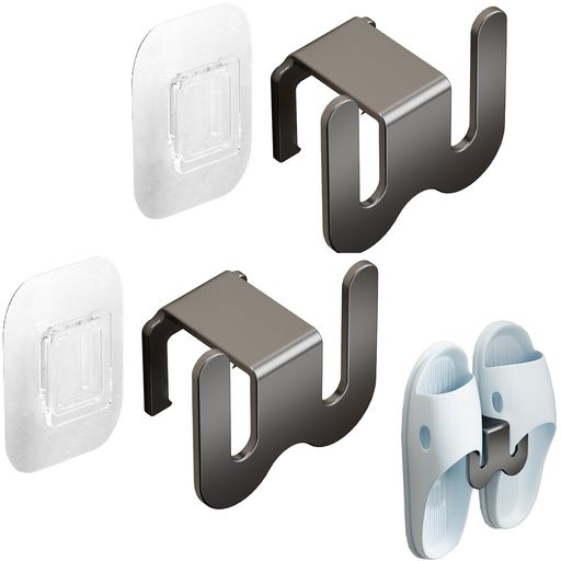 スリッパラック2個セット強力粘着式スリッパ立てシューズ収納ラック壁掛け壁面傷つけない穴開け不要省..