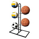 5段式ボールスタンド垂直ボール収納ラック左右の垂直ボール収納ラックボールラックバスケットボール収納ラックボール用品収納スタンドサッカー・バレー・フットボールホルダー玄関…(4)