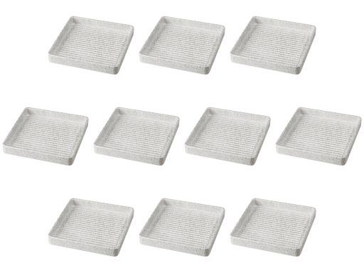 10個セット[TA]ABS角肉皿御影20cm角(2人用)[20.2x20.2x3.2cm]|樹脂製盛皿耐熱ABS樹脂耐熱エンボスセト..