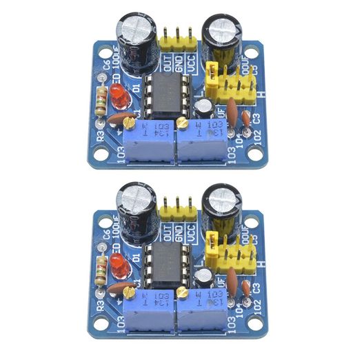 RenHe2個セットNE555パルス周波数正方形波信号ジェネレーターモジュールデューティサイクル調整可能信号発生器ステッピングモータードライバーArduinoに対応