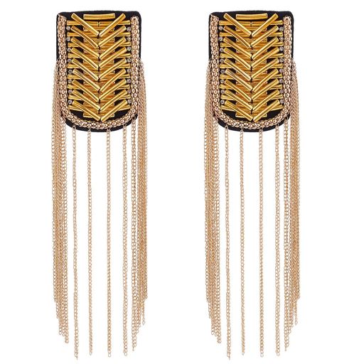 SUPERFINDINGSタッセルエポレット肩章ゴールデンショルダーバッジ2個入りファッショナブルエポレットシ..