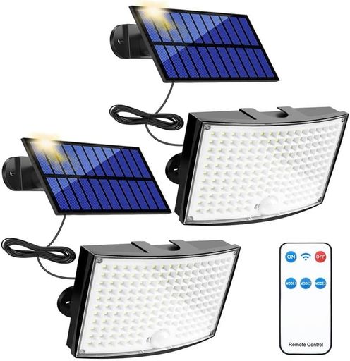 樂天商城 - AGOTD センサーライト 屋外 ソーラー 人感 168LED 分離型 5Mケーブル 明るい 3つ点灯モード おしゃれ IP65 防水 自動点灯 じんかんせんさー ガーデン 照明 防犯 室内/庭/玄関/廊下/駐車場 壁掛け…