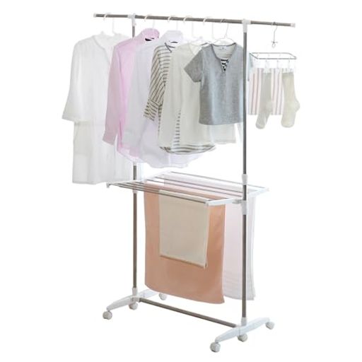 【限定パッケージデザイン】天馬幅と高さをダブル伸縮できる物干しスタンド工具不要の簡単組立洗濯物干..