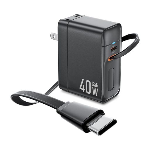 【自動巻き取り式充電器/収納便利】このType-C充電器はType-Cケーブル一体型なので、接続するだけで手軽に充電可能です。ケーブルは便利な巻き取り式の設計を採用して、バッグの中でケーブルが絡まることなく、80cmまで自由に長さを調整できます。収納にも大変に便利で、少し長めに引っ張ると、ロックが解除されて、自動的に収納されます。伸縮自由、簡単に収納できるし、普段外出、旅行、オフィス、出張などに携帯用はおすすめ! 【PD3.0急速対応/40W急速充電】お出かけ前や緊急時に電池切れに心配がなく、1つポート利用時、40Wの高速充電で従来の5Wスマホ充電器より5倍ぐらいスピードアップさせて、わずか30分でiPhone15が60%まで充電できます。USB-CポートとUSB-Cケーブルを同時に使用すると、最大20W&amp;12Wの出力で、2台同時に充電できます。 【2台同時に充電/持ち運びに便利】1つのType-Cポートと1本の巻取り式ケーブルを備え、2台のデバイスを同時に充電可能なUSB充電器です。家族や友人のデバイスが同時に充電可能なので、バッテリー切れの心配がありません。