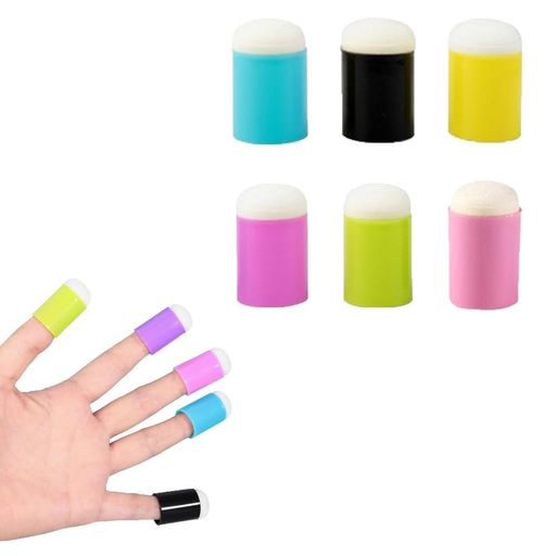 ステンシルシート指絵6個入り6色スポンジシート絵画用ステンシルツールDIY絵図スポンジ図形認識ステン..