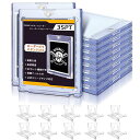 マグネットローダー【ローダー10個+スタンド10個セット】カードローダー35PTスタンドポケカトレカUVカット台座付きブラックディスプレイスタンドカードケース保護収納トレカケース約1MM…
