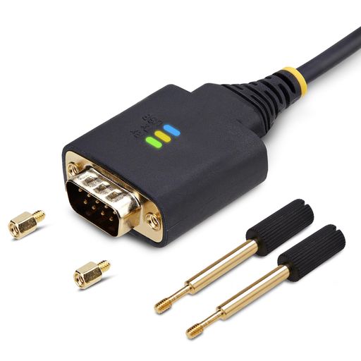 StarTech USB-A RS232C 変換ケーブル 30cm FTDI搭載 COMポート保持 DB9 シリアル変換 LED 交換用ねじ付 1P1FFC-USB-SERIAL