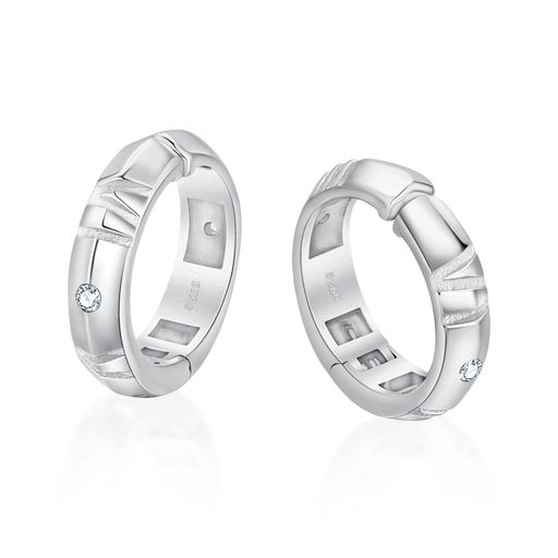 KRKC&COイヤリングメンズフェイクピアスシルバー925イヤーカフ幅15mmブラックフープイヤリングノンホールピアス両耳黒ローマ数字シンプル金属アレルギー対応...