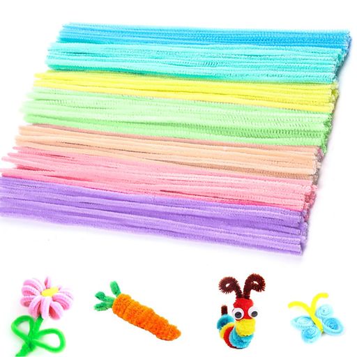 手芸モール工作モールカラーモール7色ミックスマカロン混色200本ワイヤーアートカラフル手芸材料子供知育玩具学校手作り素材カラフルDIY飾り物造形材料