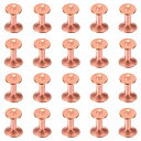 DOVHMOH25セット銅リベットバリワッシャー、15/32インチロングレザー銅リベットファスナー、ベルトレザーDIYクラフト用品用