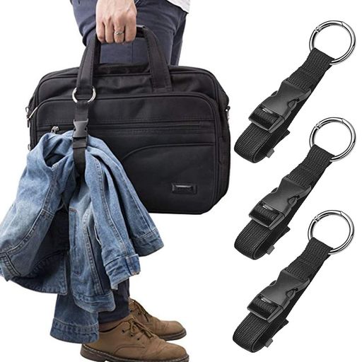 サムコス留めベルトジャケットホルダー3本入り旅行に便利なコート両手解放荷物ストラップスーツケース..