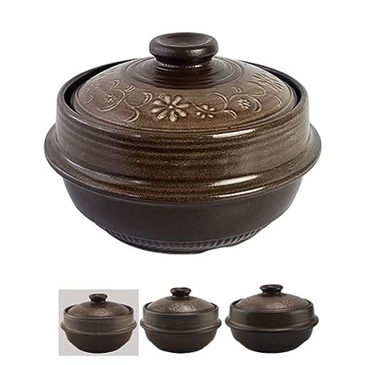 BALWOO 天然泥釉薬韓国土鍋炊飯鍋 象嵌技法デザイン。 大韓民国忠清南道保寧のミネラル満載の天然釉薬を塗った鍋 3つのサイズ: 小(20oz, 600ml)、中(37oz, 1100ml)、大(54oz, 1600ml). 熱吸収率が高く、一般的な土鍋に比べて軽くて安全です。 赤土の温度や釉薬の流れにより、写真と色合いが異なる場合がございます。 食器洗い機使用可能、電子レンジ使用可能、オーブン使用可能