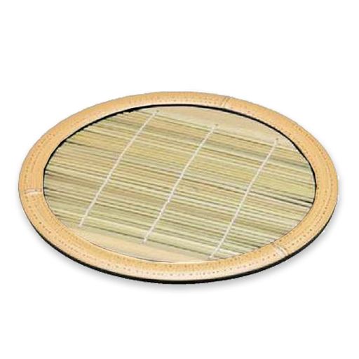 J-kitchensそば器ざるそば丸竹皿ゴマ竹割れにくい樹脂製φ24x2.6cm日本製