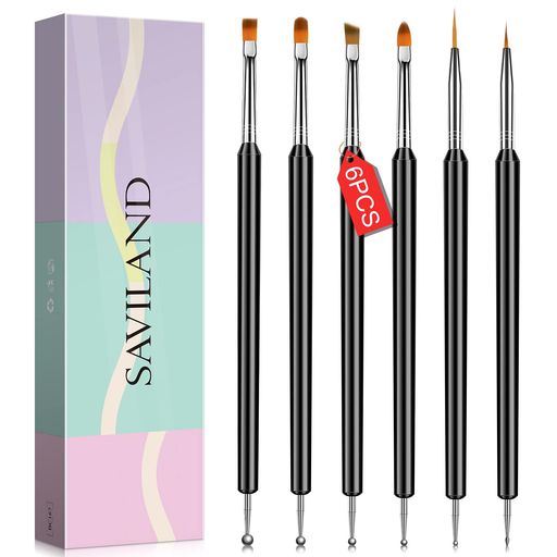 SAVILANDジェルネイル筆セットネイルブラシセットジェルネイル絵描きブラシネイルデザイン用ネイルアート専用ブラシ高品質ドットネイルブラシセット初心者ネイルアートブラシセット6本 SAVILANDジェルネイル筆セットネイルブラシセットジェルネイル絵描きブラシネイルデザイン用ネイルアート専用ブラシ高品質ドットネイルブラシセット初心者ネイルアートブラシセット6本