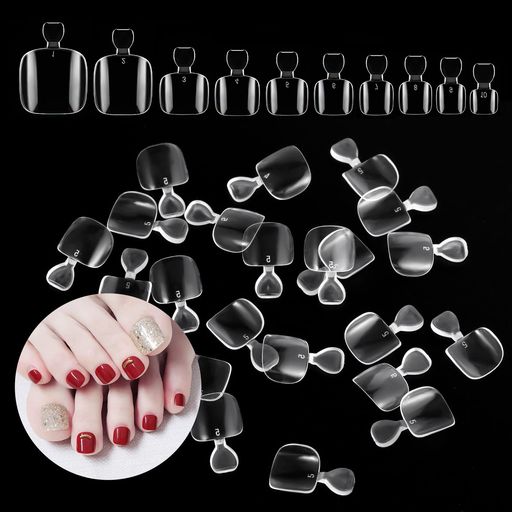 Annhua足用ネイルチップクリア透明ネイルチップフット用(10サイズ500pcs)無地足のつけ爪着脱簡単足の爪用ネイルチップ防水強力ネイルチップフット用練習用足ネイルチップ足指の爪軽量ネ… Annhua足用ネイルチップクリア透明ネイルチップフット用(10サイズ500pcs)無地足のつけ爪着脱簡単足の爪用ネイルチップ防水強力ネイルチップフット用練習用足ネイルチップ足指の爪軽量ネ…